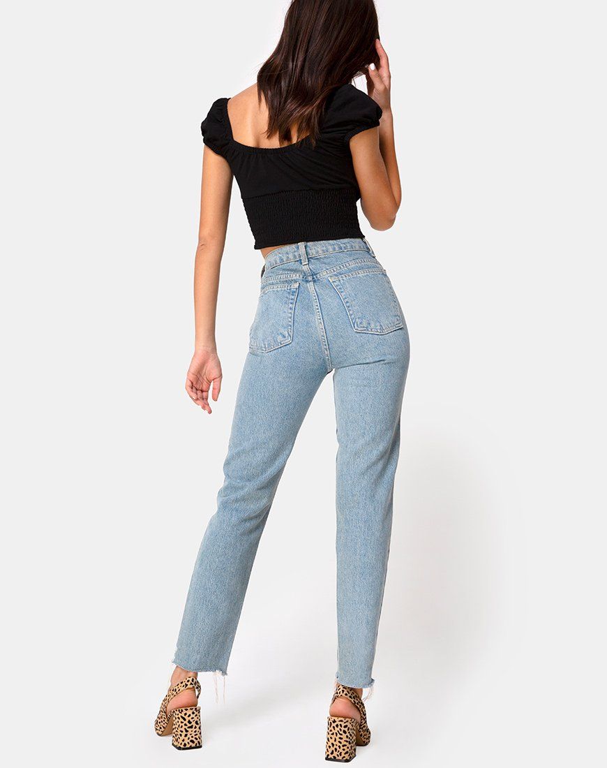 Heina Crop Top in Black sold by Motel Rocks product image thumbnail 4