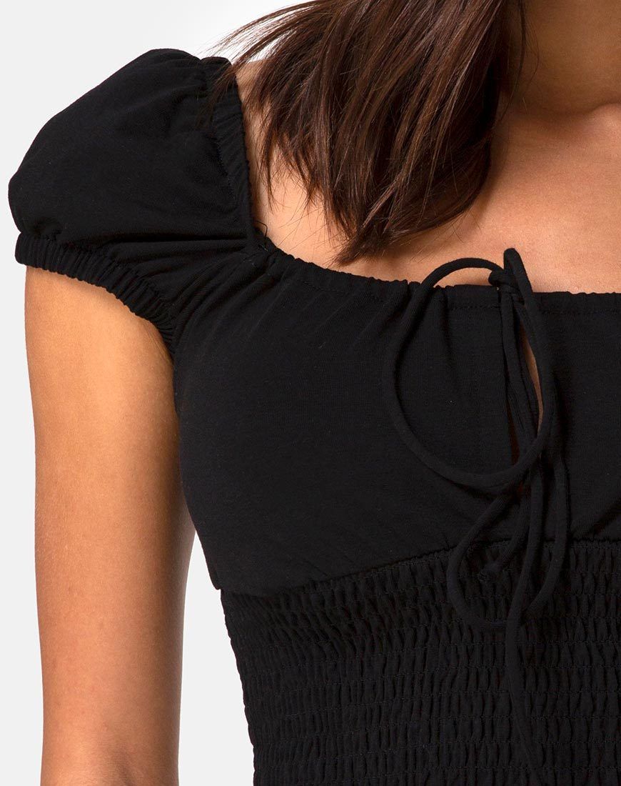 Heina Crop Top in Black sold by Motel Rocks product image thumbnail 5