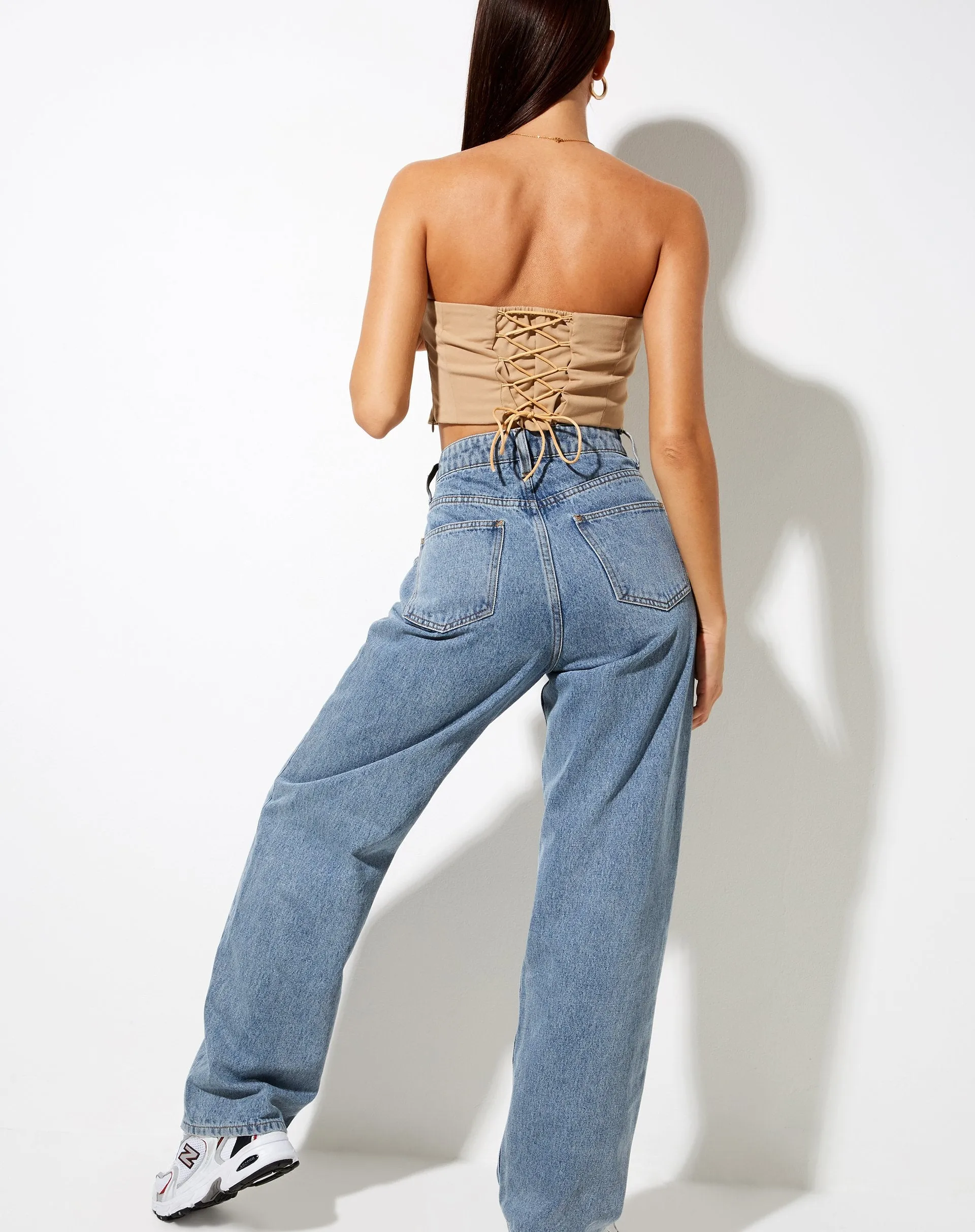Shoki Bandeau Top in Almond sold by Motel Rocks product image thumbnail 4