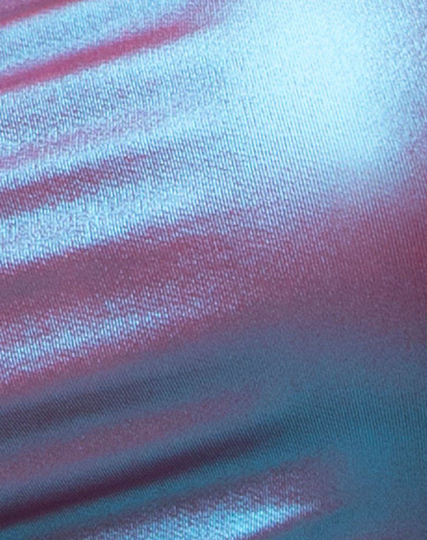 Fonda Crop top in Metallic Opal Shimmer sold by Motel Rocks product image thumbnail 5