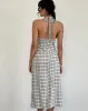 Lenata Halterneck Midi Dress in Pastel Blue Tartan sold by Motel Rocks