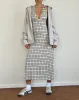Lenata Halterneck Midi Dress in Pastel Blue Tartan sold by Motel Rocks