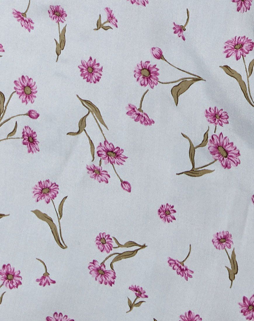 Sheny Mini Skirt in Little Petal Dusky Blue sold by Motel Rocks product image thumbnail 5