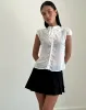 Lada Blouse in White Chiffon sold by Motel Rocks