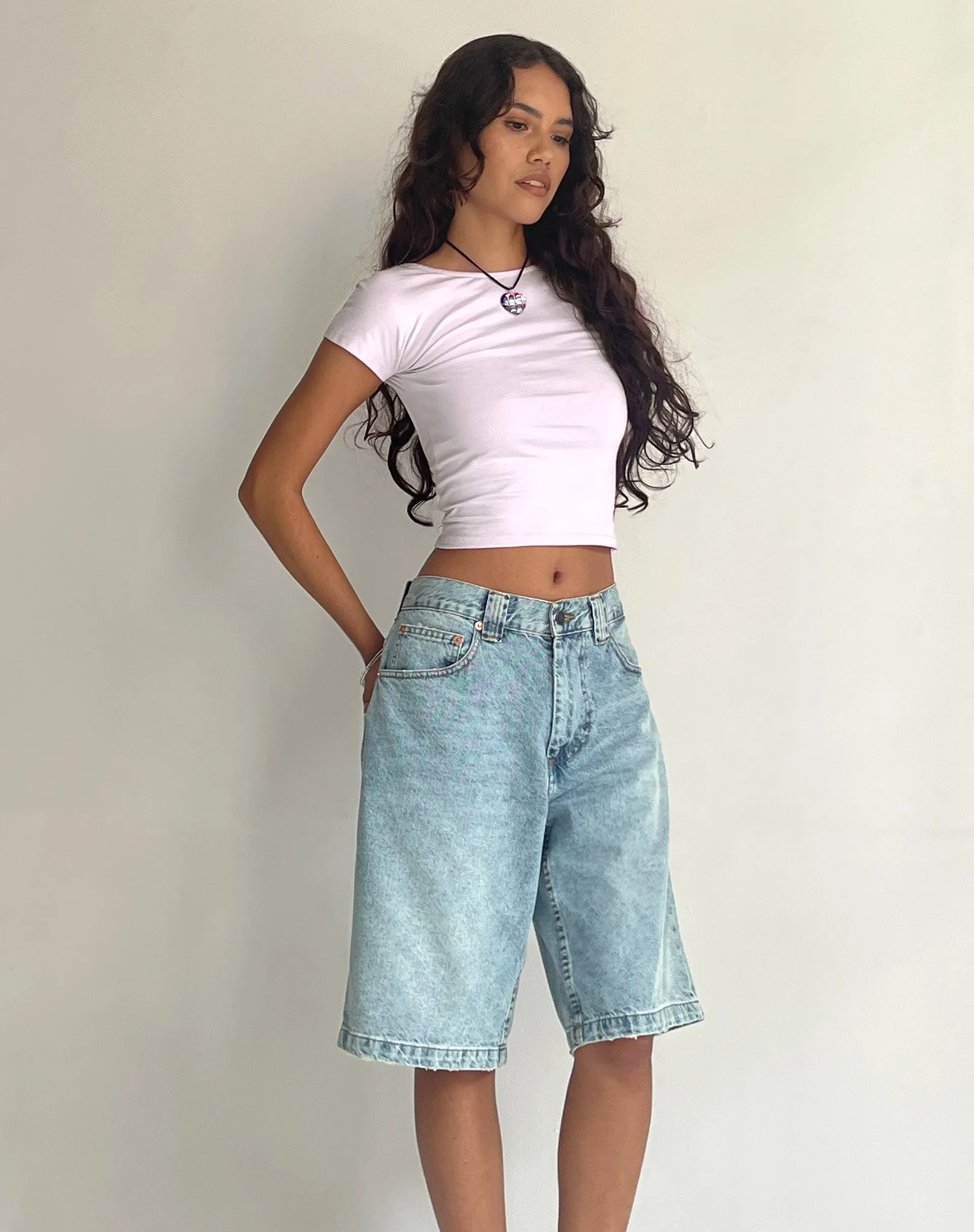 Xiwang Crop Top in Soft Lilac sold by Motel Rocks product image thumbnail 2