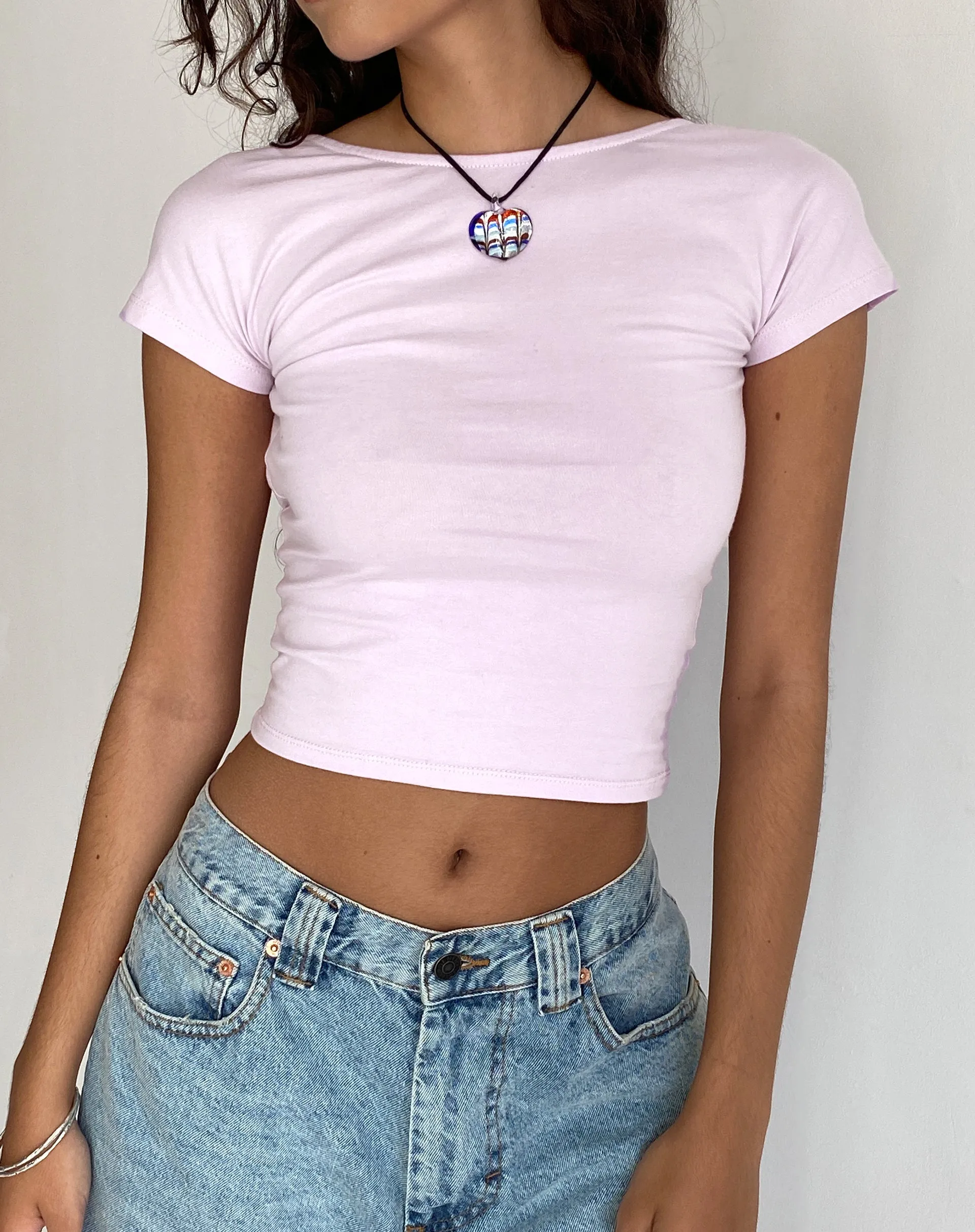 Xiwang Crop Top in Soft Lilac sold by Motel Rocks product image thumbnail 3