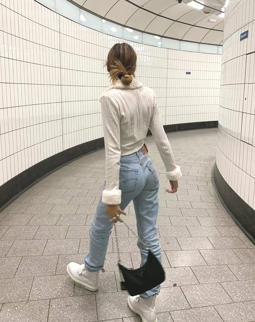 Loria Fur Cardigan in Ivory sold by Motel Rocks product image thumbnail 5