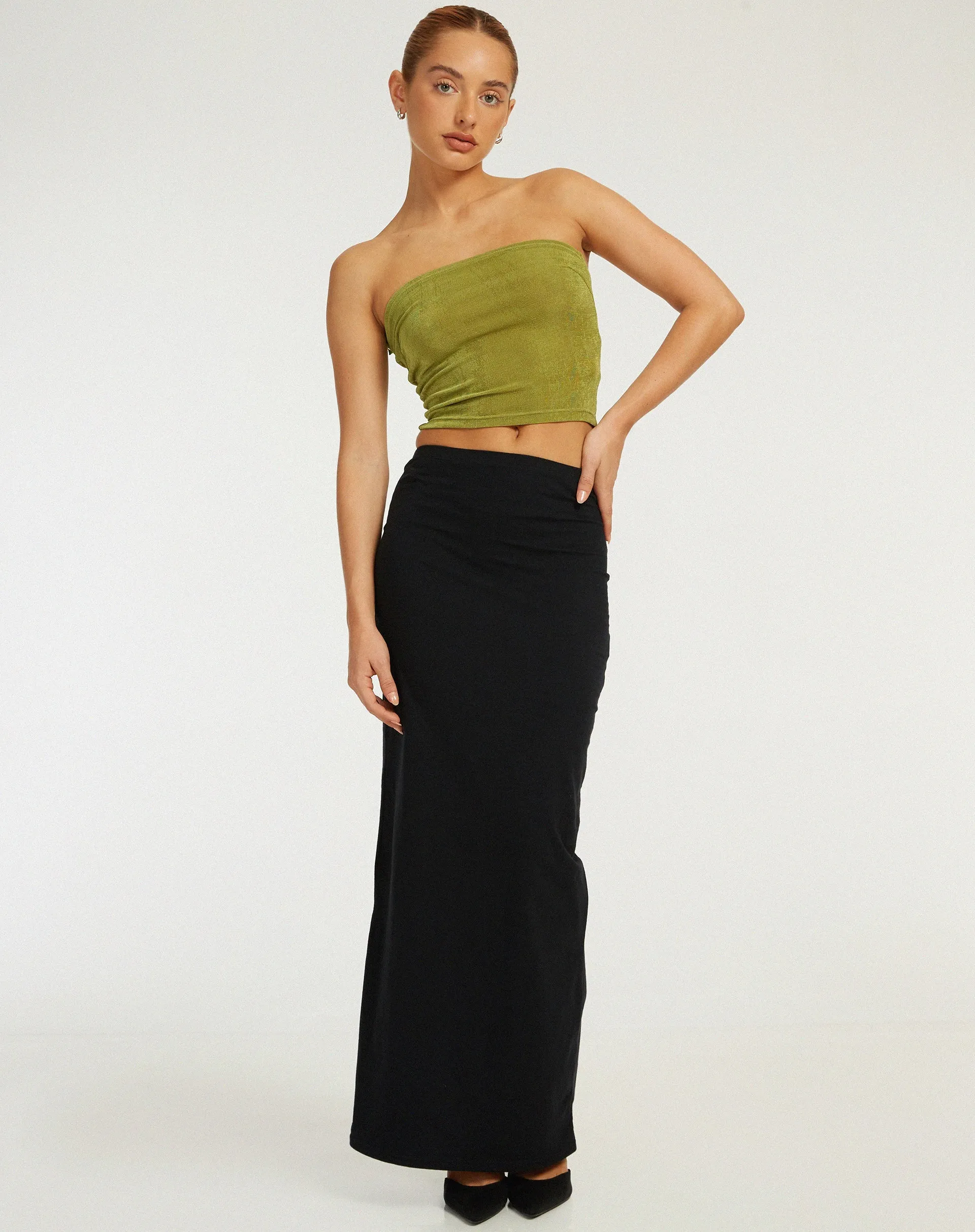 Tiska Bandeau Top in Lime sold by Motel Rocks product image thumbnail 4