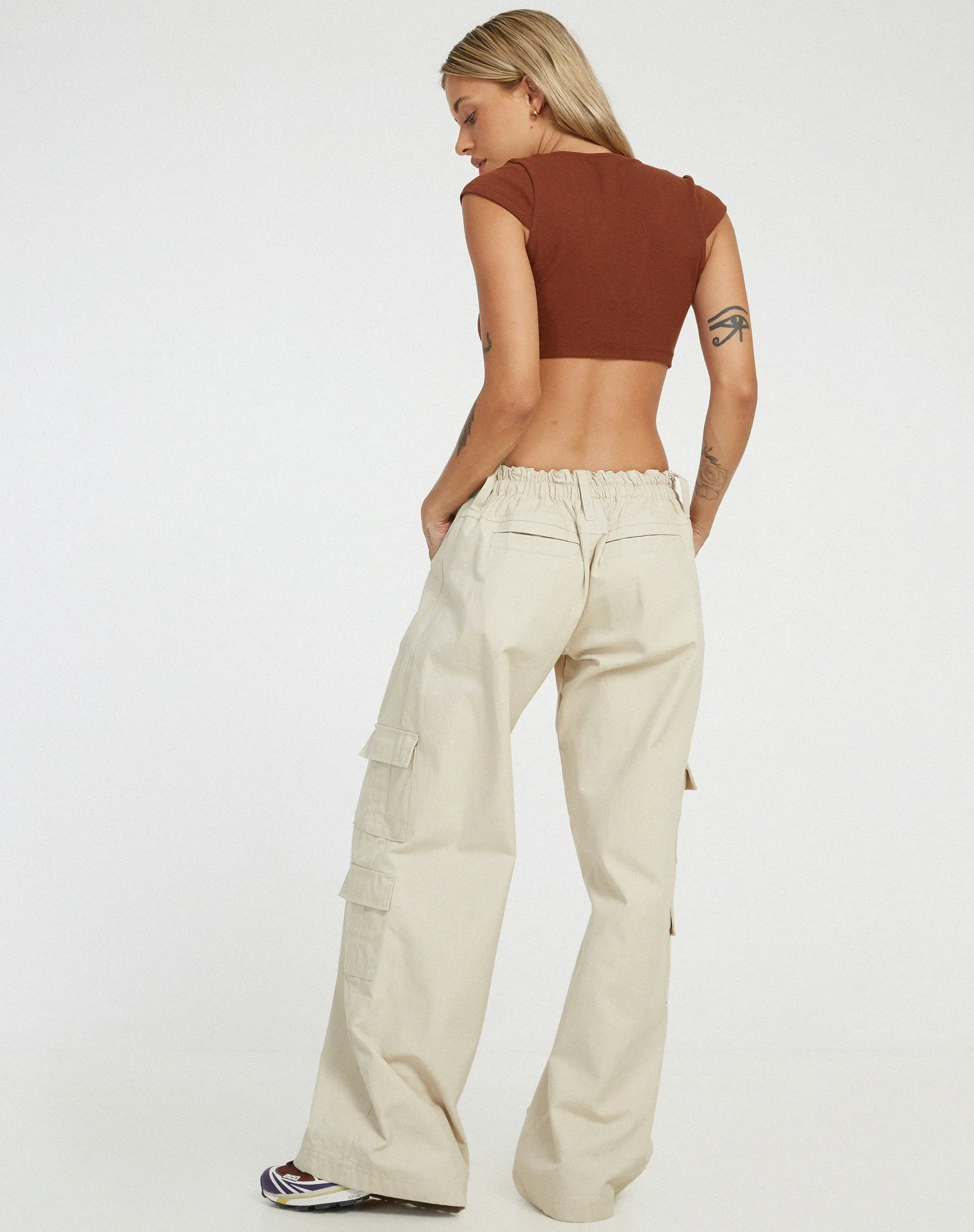 Guanna Crop Top in Dark Brown sold by Motel Rocks product image thumbnail 4