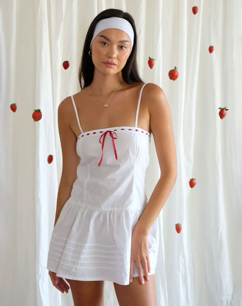 Dhilla Mini Dress in White Poplin sold by Motel Rocks product image thumbnail 3