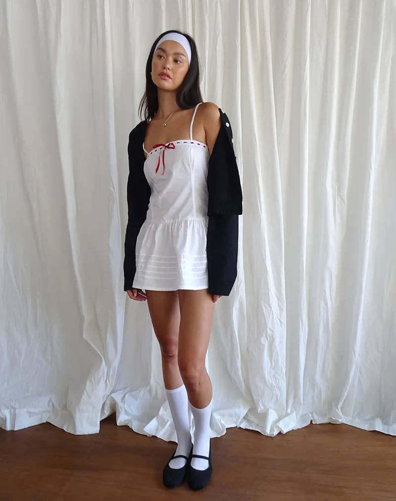 Dhilla Mini Dress in White Poplin sold by Motel Rocks product image thumbnail 5
