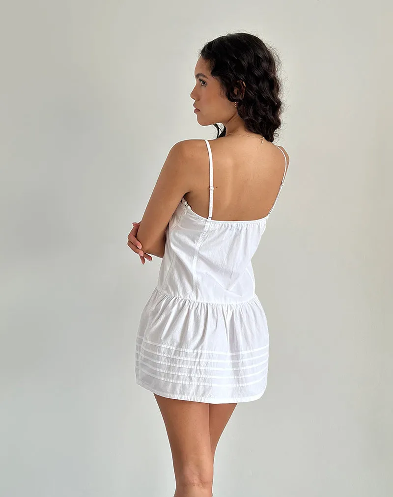 Dhilla Mini Dress in White Poplin sold by Motel Rocks product image thumbnail 4