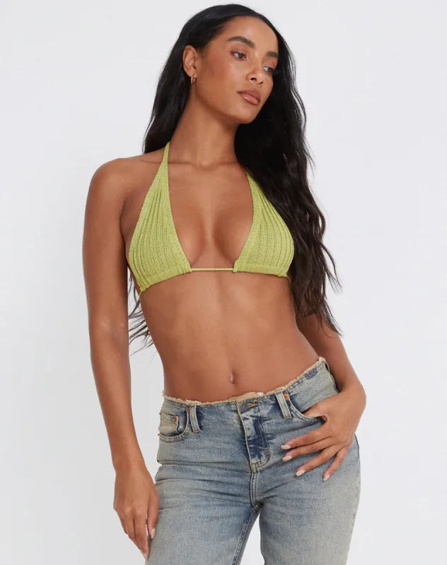 Rupa Crop Top in Lime sold by Motel Rocks