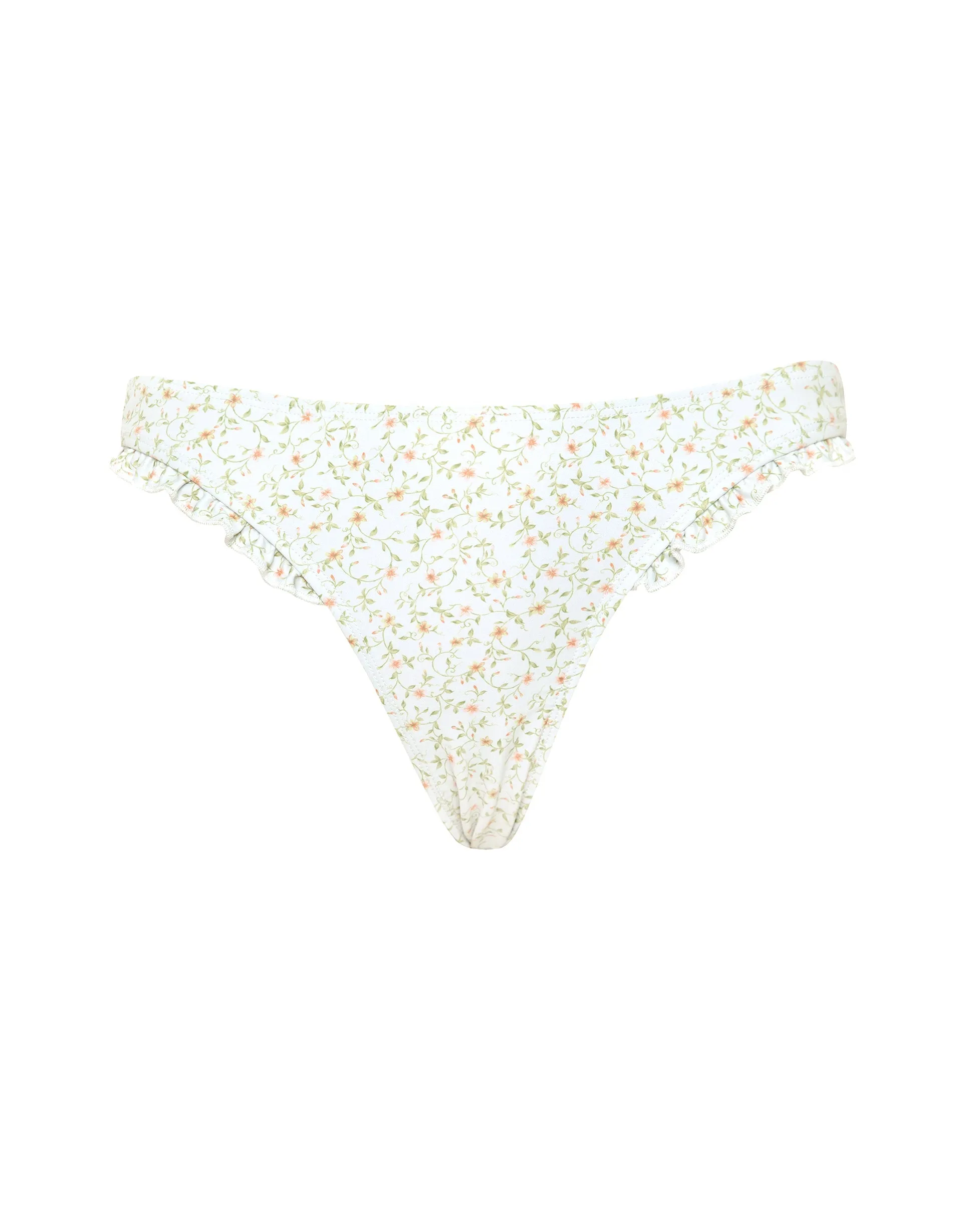 Effie Frill Bikini Bottom in Pretty Petal Ivory sold by Motel Rocks product image thumbnail 5