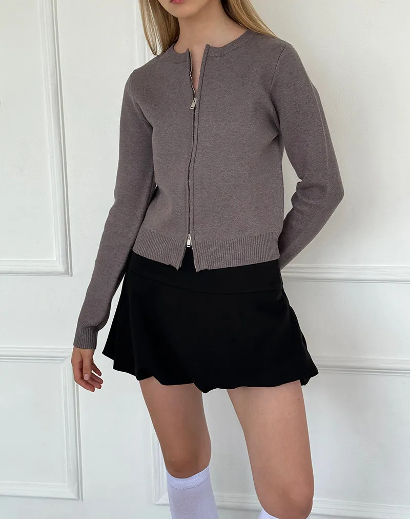 Alniyat Long Sleeve Cardi in Charcoal Grey sold by Motel Rocks product image thumbnail 3