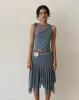 Moni Vest in Blue Grey Mesh sold by Motel Rocks
