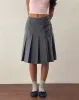 Madelyn Pleated Midi Skirt in Charcoal Tailoring sold by Motel Rocks