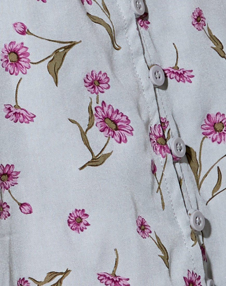 Akila Slip Dress in Little Petal Dusky Blue sold by Motel Rocks product image thumbnail 5