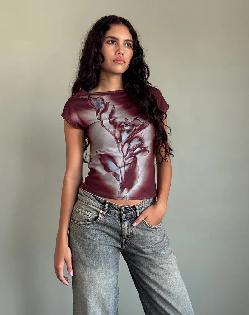 Nova Top in Lumen Mesh Brown sold by Motel Rocks product image thumbnail 5