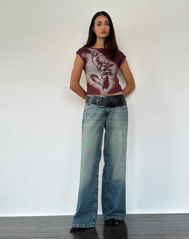 Nova Top in Lumen Mesh Brown sold by Motel Rocks product image thumbnail 2