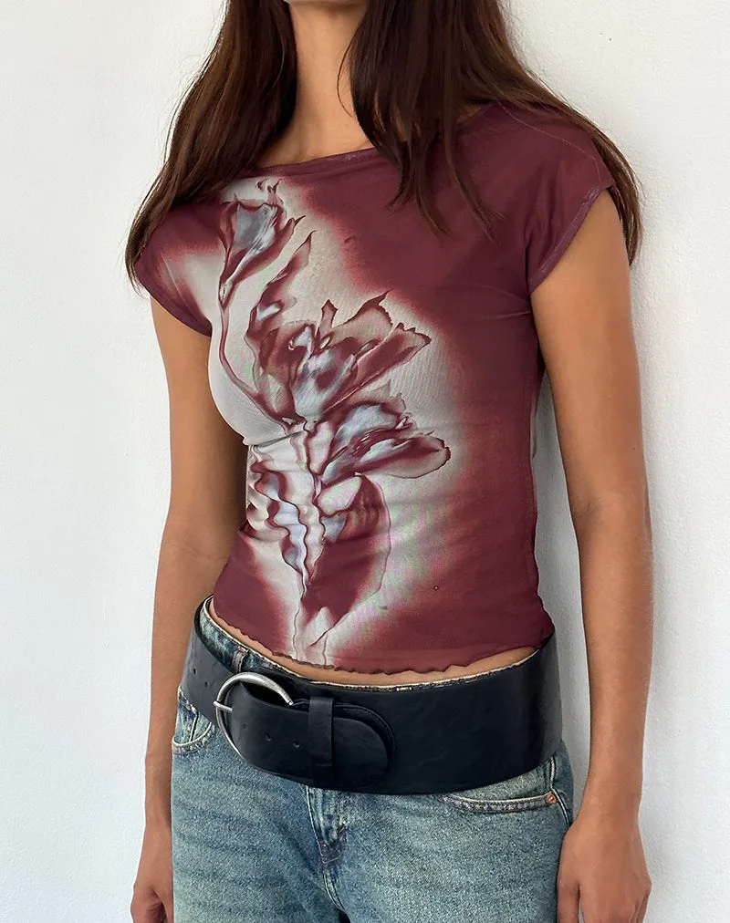 Nova Top in Lumen Mesh Brown sold by Motel Rocks product image thumbnail 3