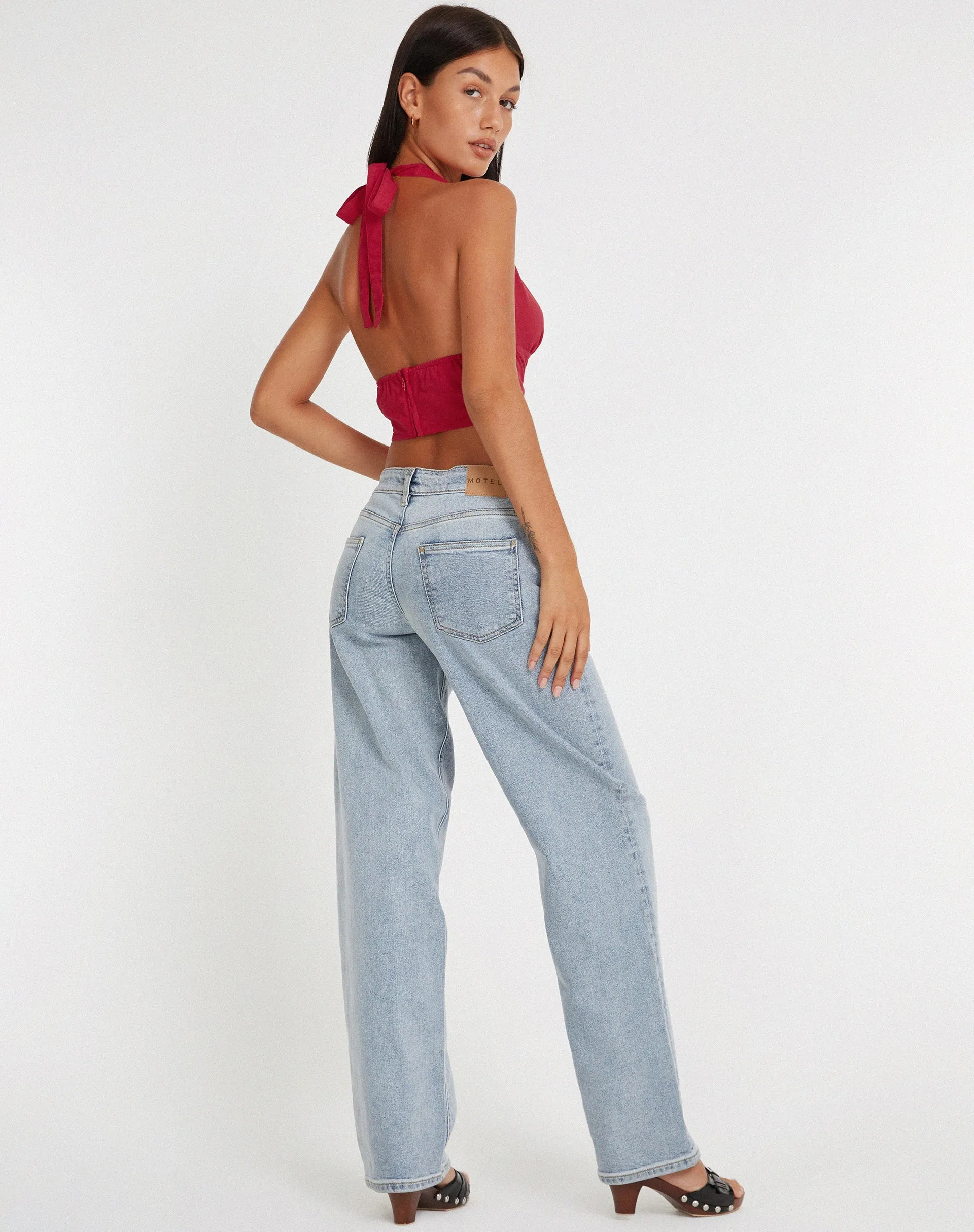 Nania Crop Top in Tango Red sold by Motel Rocks product image thumbnail 4