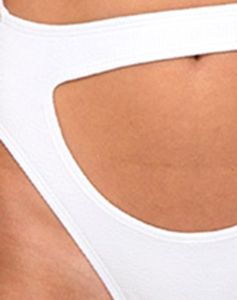 Bound Bikini Top in White sold by Motel Rocks