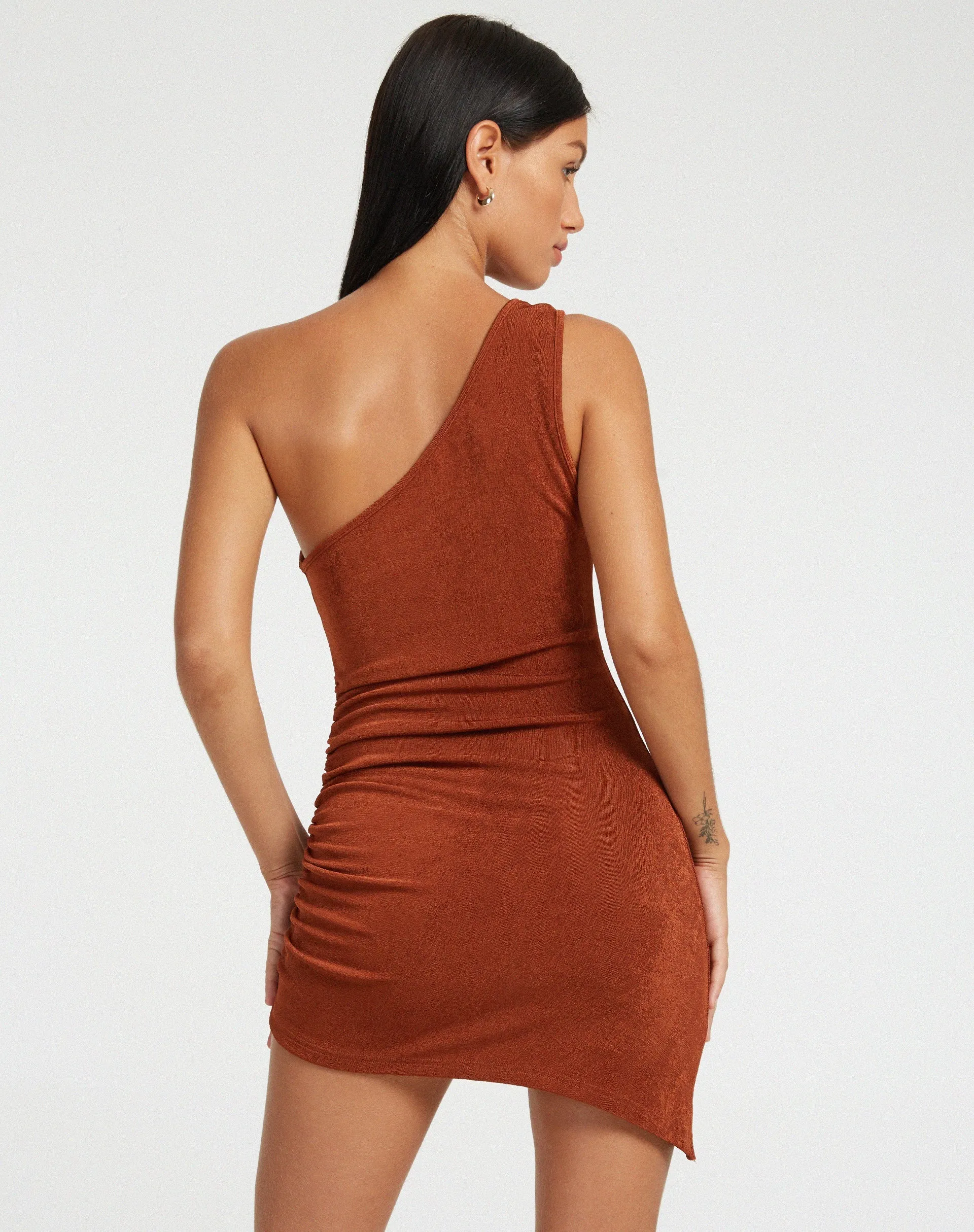 Aderai Mini Dress in Coffee Bean sold by Motel Rocks product image thumbnail 2