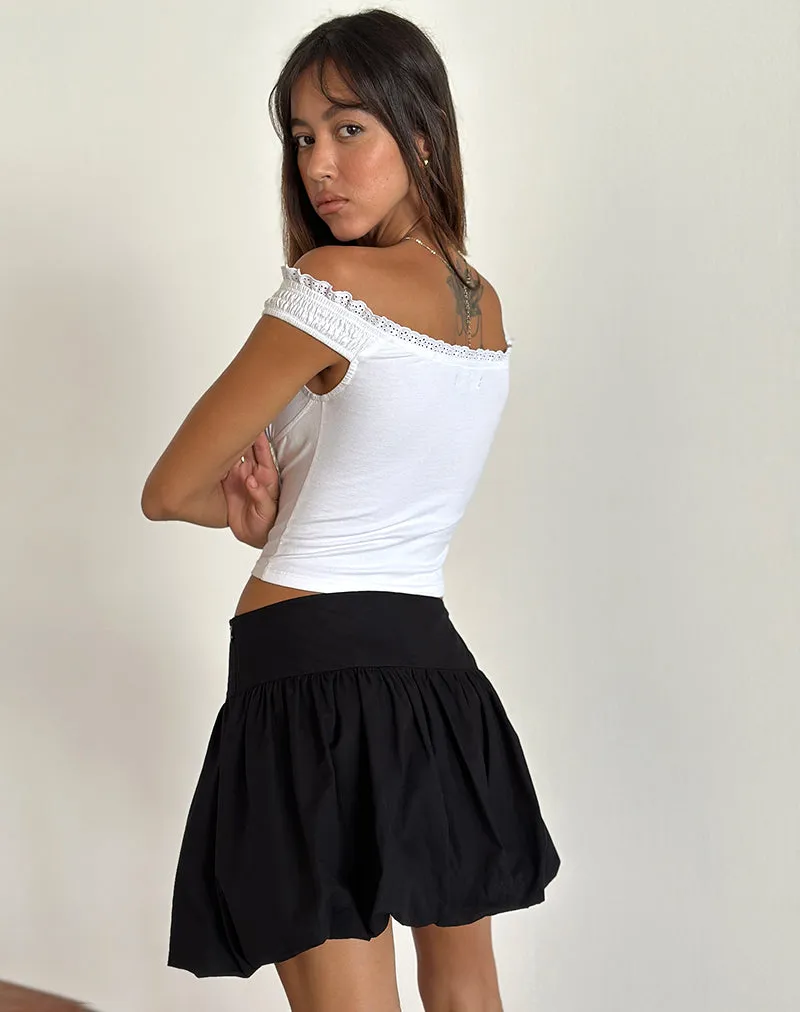 Kiyowo Puffball Mini Skirt in Black sold by Motel Rocks product image thumbnail 4