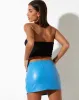 Ima Mini Skirt in PU Azure Blue sold by Motel Rocks