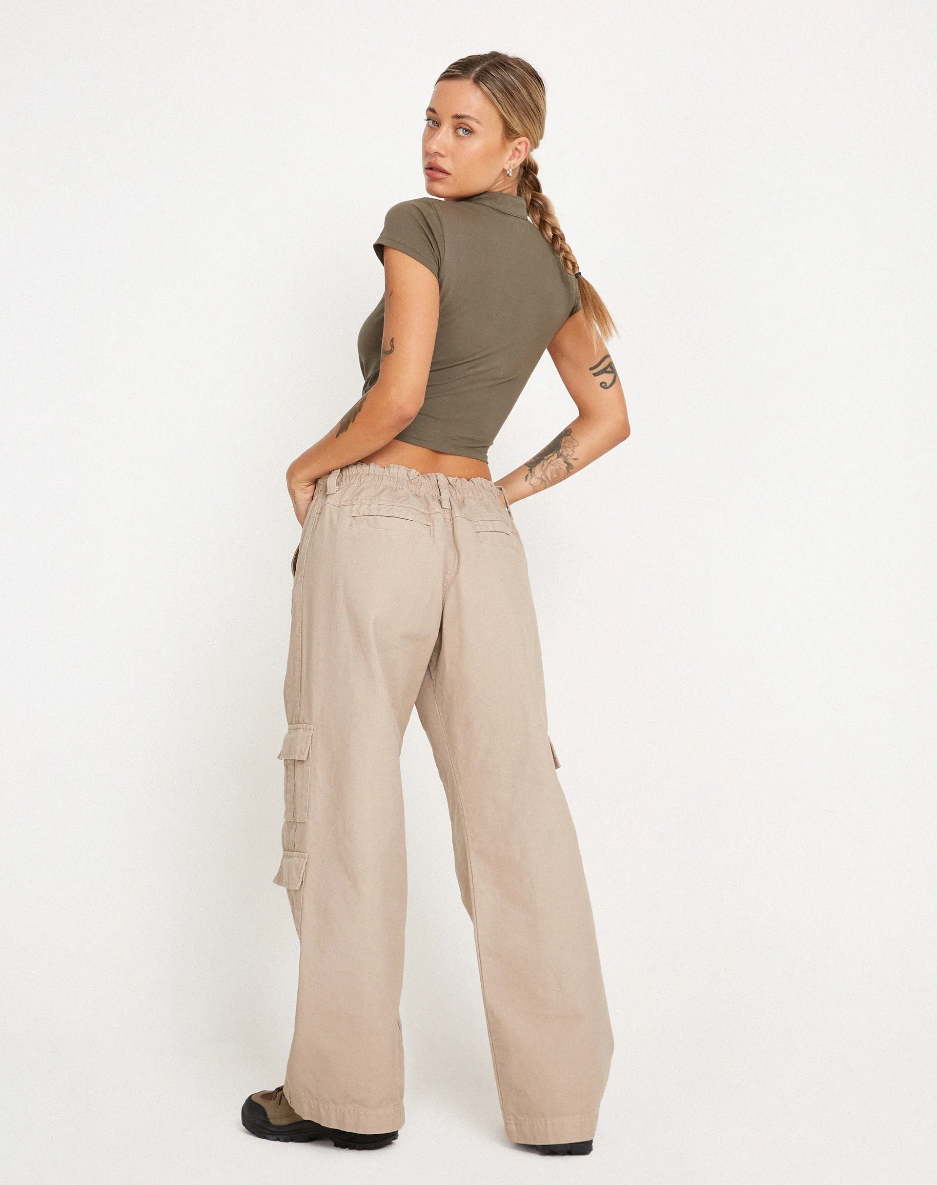 Anelis Crop Top in Tarmac Green sold by Motel Rocks product image thumbnail 4