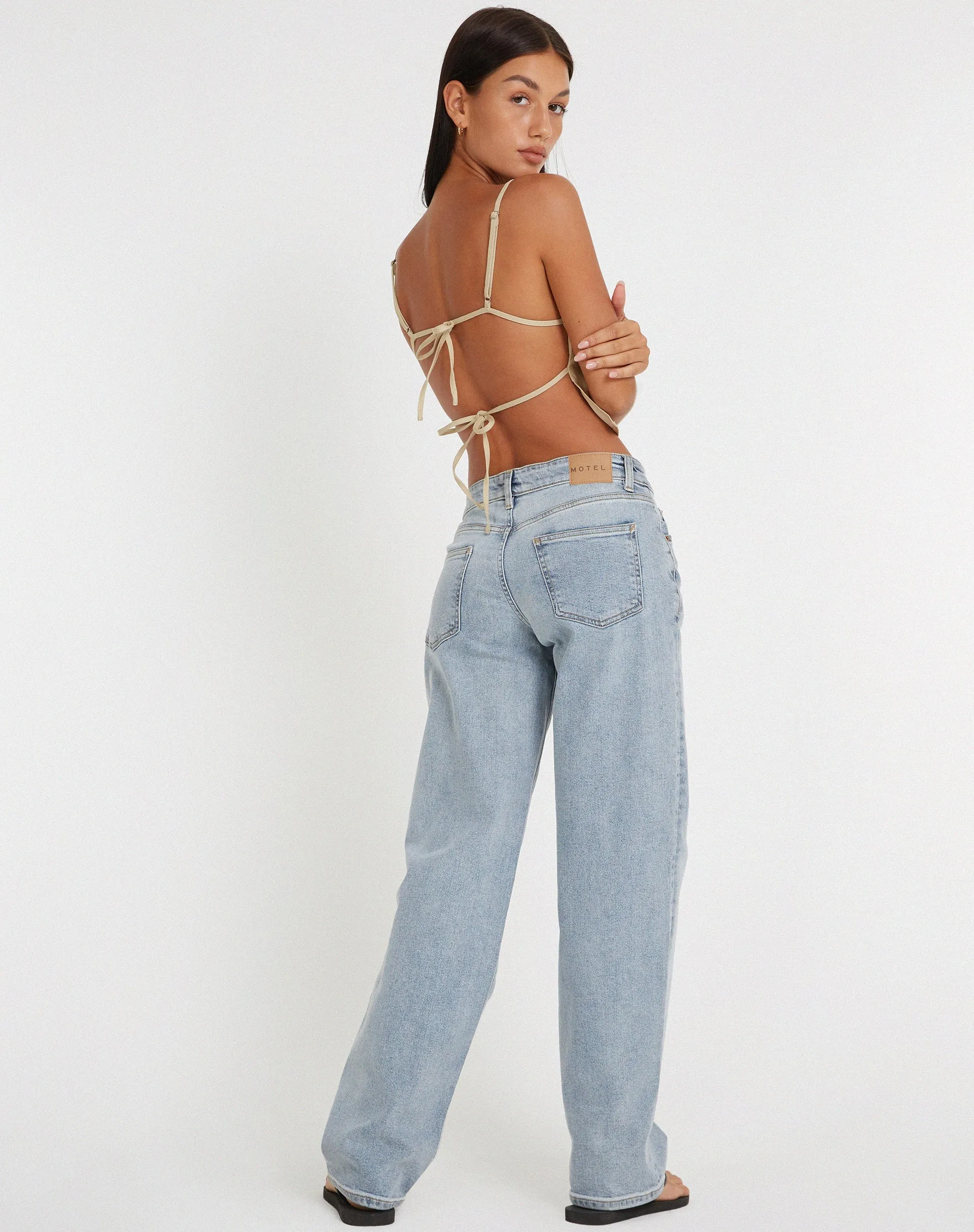 Merita Crop Top in Ecru sold by Motel Rocks product image thumbnail 5