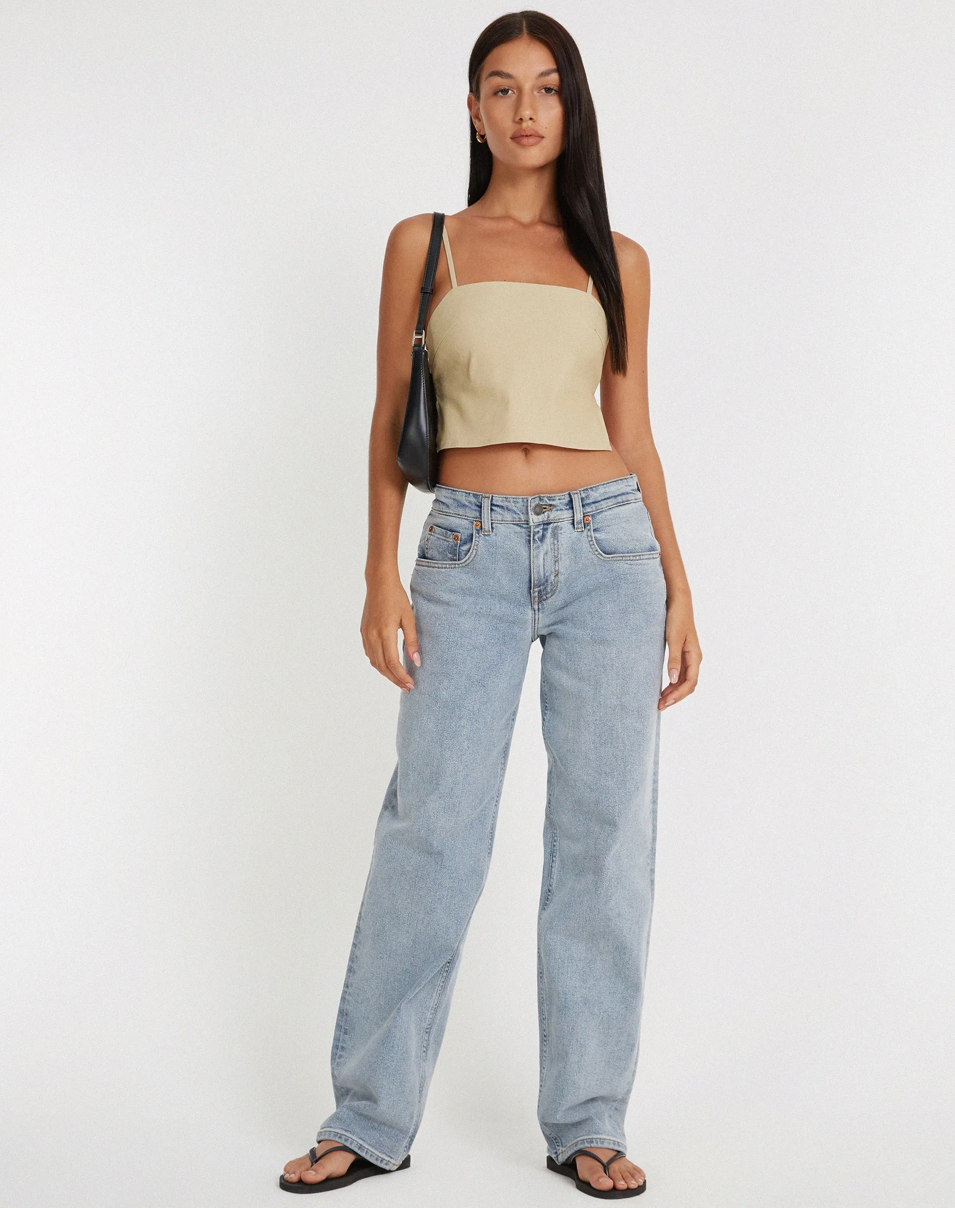 Merita Crop Top in Ecru sold by Motel Rocks product image thumbnail 3