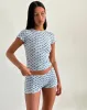Zagy Tee in Floral Stripe sold by Motel Rocks