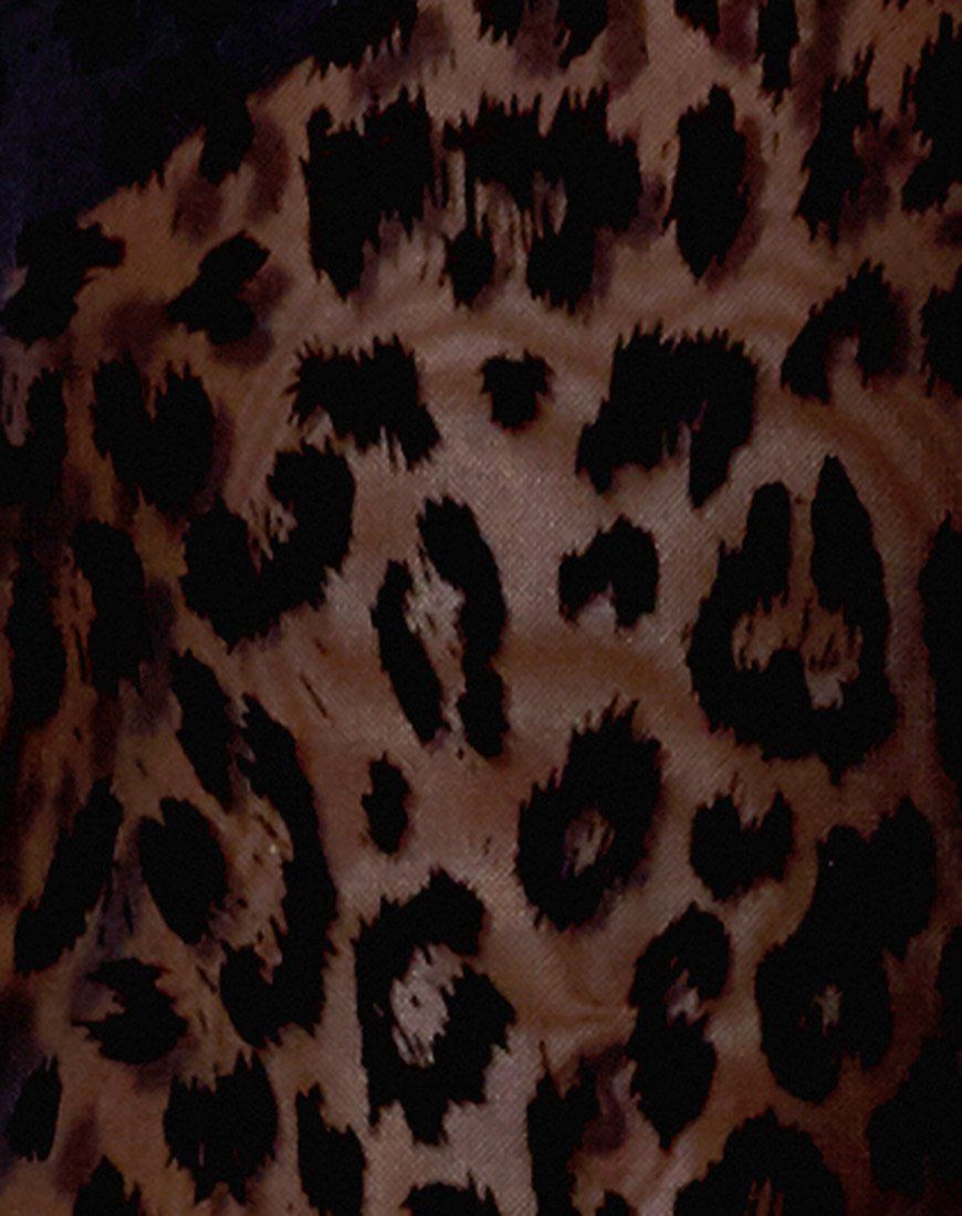 Batis Maxi Dress in Animal Black Net sold by Motel Rocks product image thumbnail 5