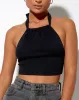 Jica Crop Top in Black sold by Motel Rocks
