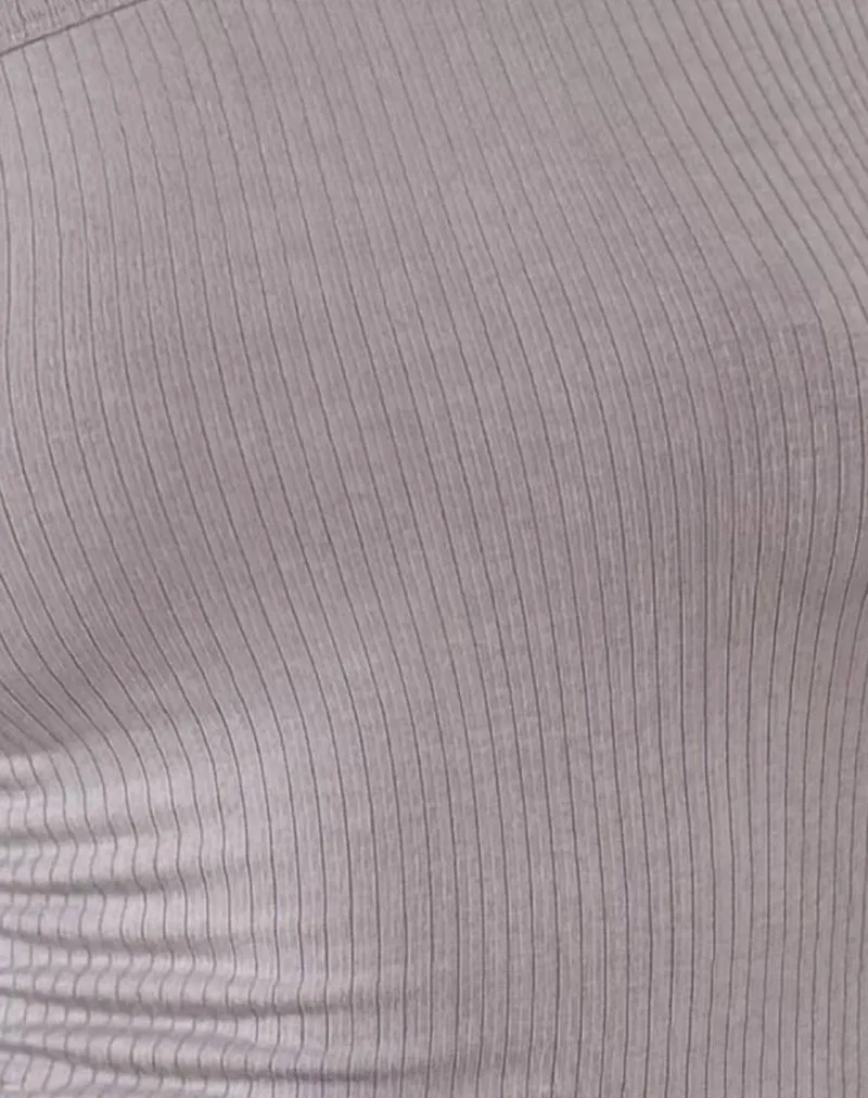 Ashia Asymmetrical Long Sleeve Top in Elephant Grey sold by Motel Rocks product image thumbnail 5