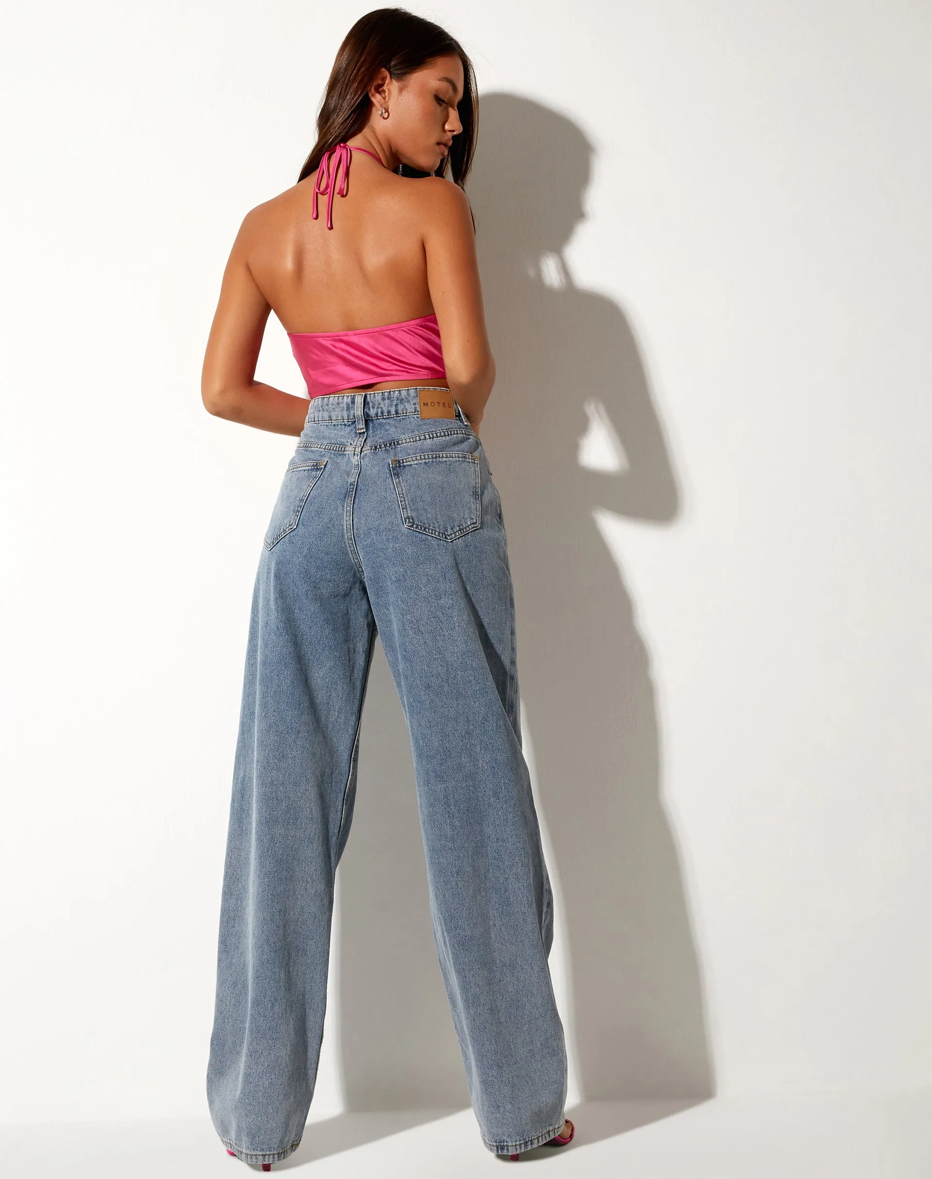 Tevy Top in Satin Pink sold by Motel Rocks product image thumbnail 4