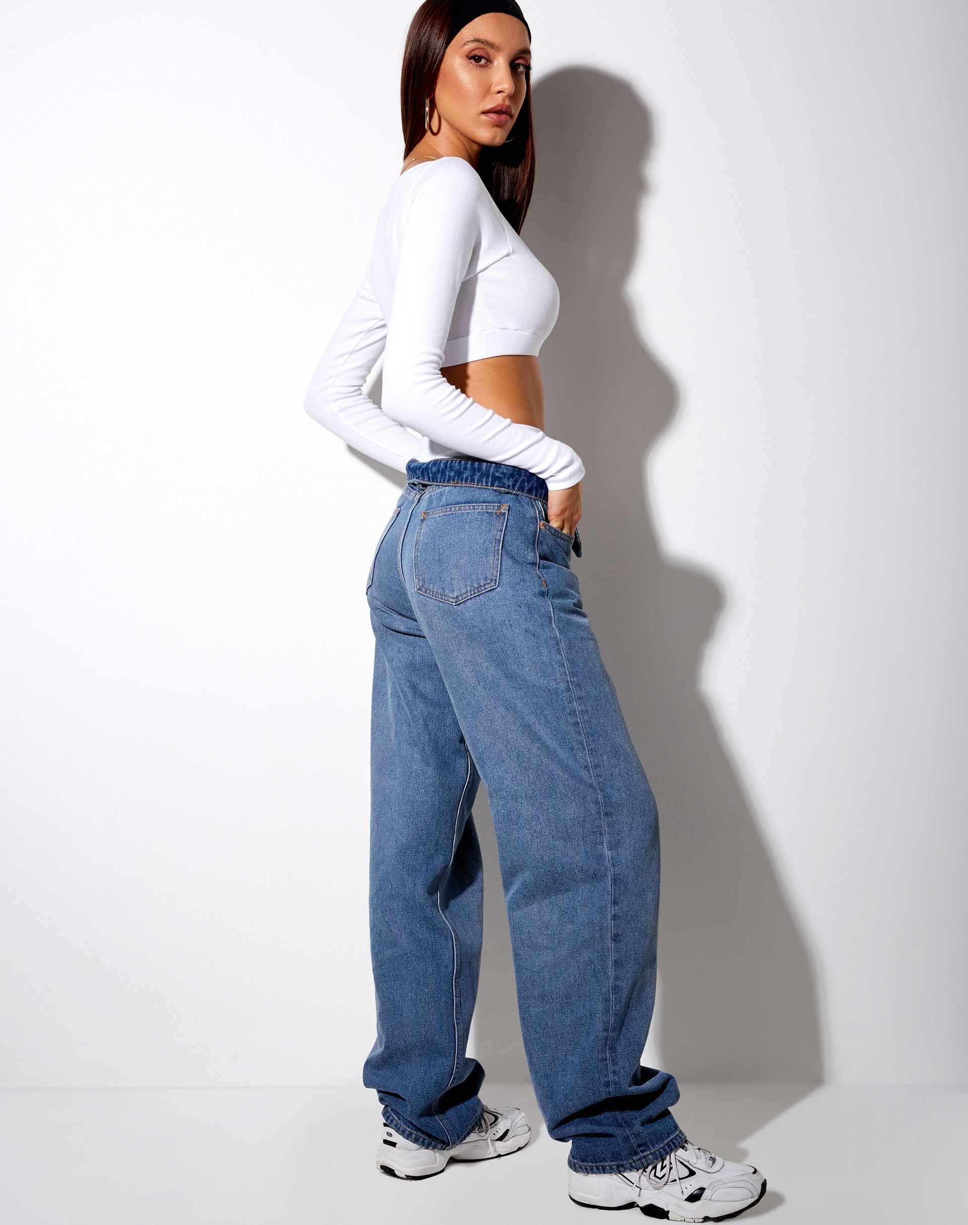 Esmera Long Sleeve Top in White 'Angel' Embro sold by Motel Rocks product image thumbnail 4