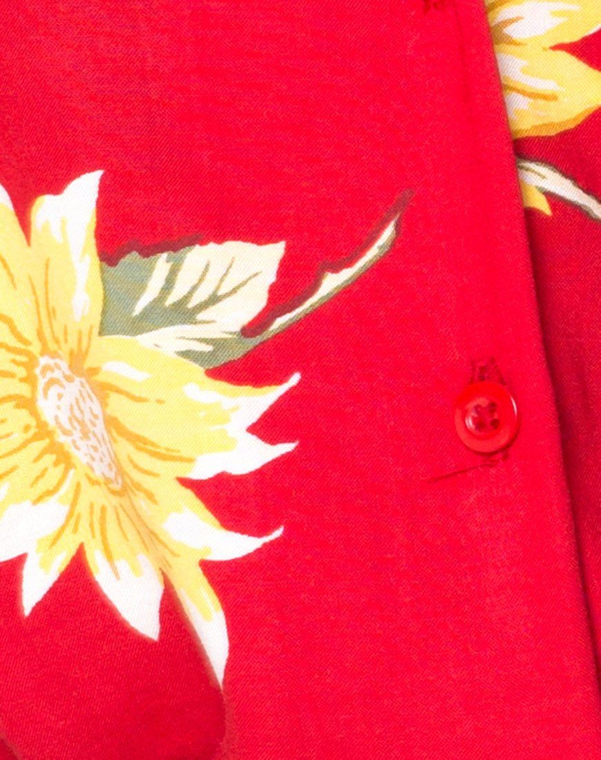 Hawaiian Shirt in Sunny Days Red sold by Motel Rocks product image thumbnail 5