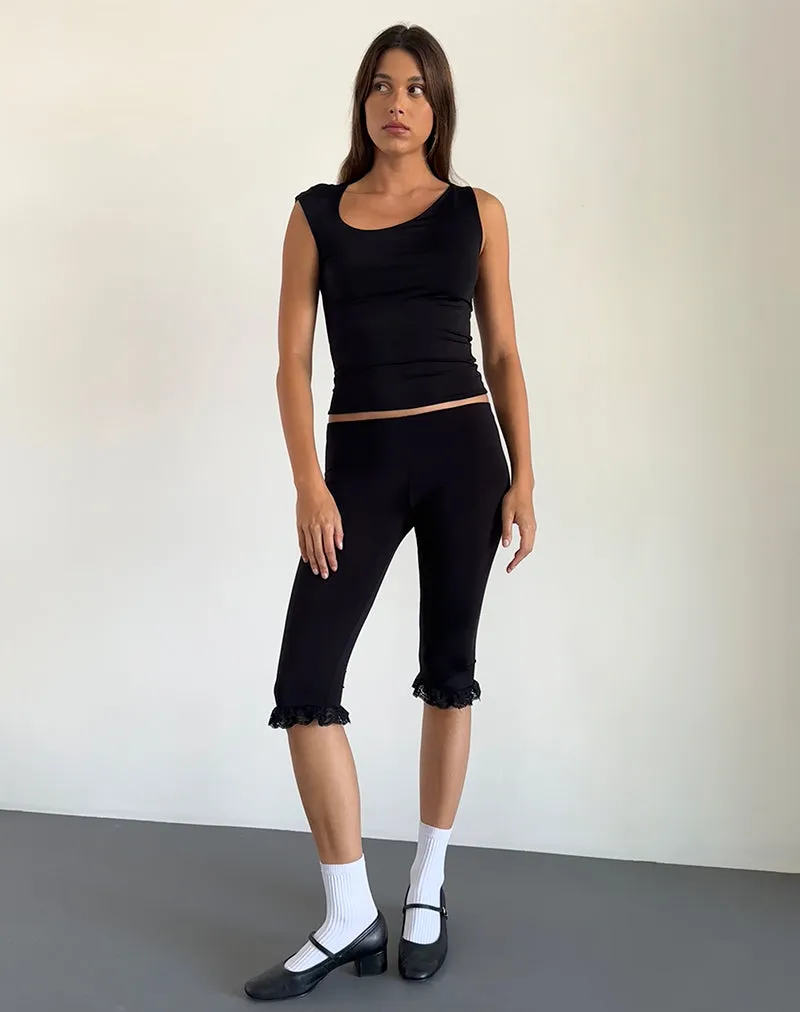 Marcie Asymmetric Top in Slinky Black sold by Motel Rocks product image thumbnail 5