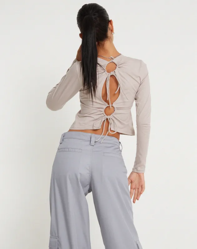 Suratmi Long Sleeve Top in Mushroom made by Motel Rocks