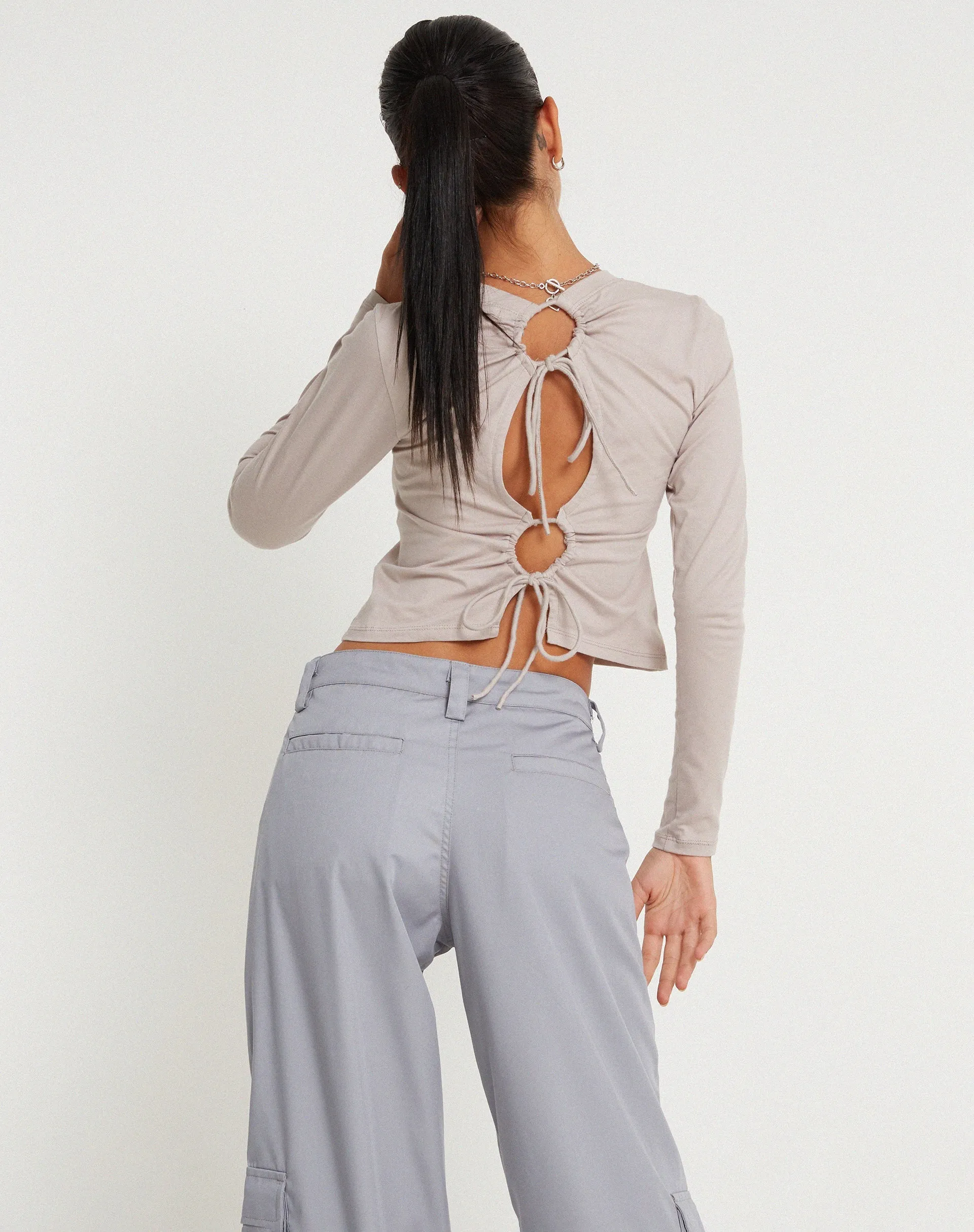 Suratmi Long Sleeve Top in Mushroom sold by Motel Rocks