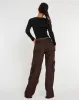 Saul Cargo Trouser in Dark Brown sold by Motel Rocks