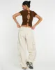 Surtie Crop Top in Cocoa sold by Motel Rocks