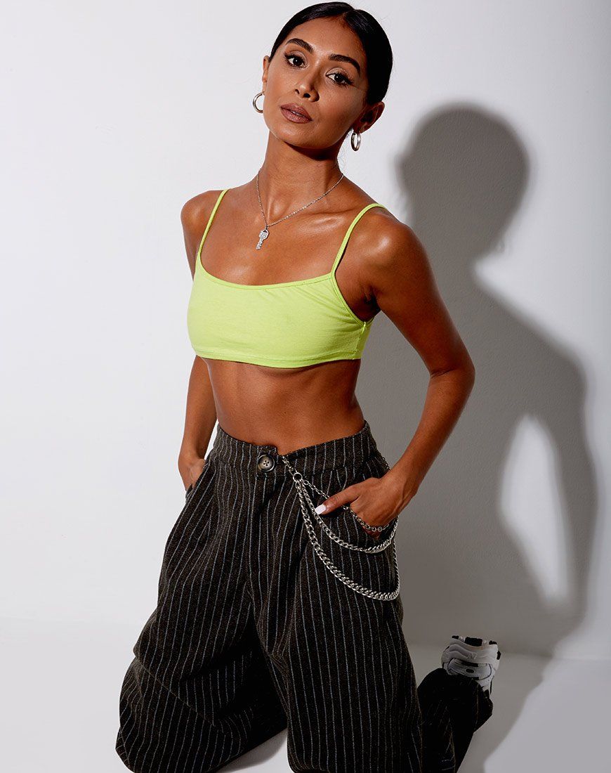 Micro Crop Top in Lime sold by Motel Rocks product image thumbnail 3