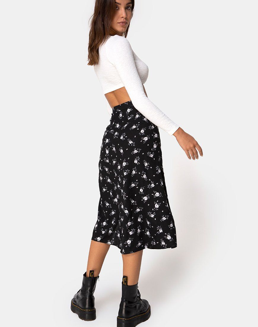 Saika Midi Skirt in Dark Tulip sold by Motel Rocks product image thumbnail 3