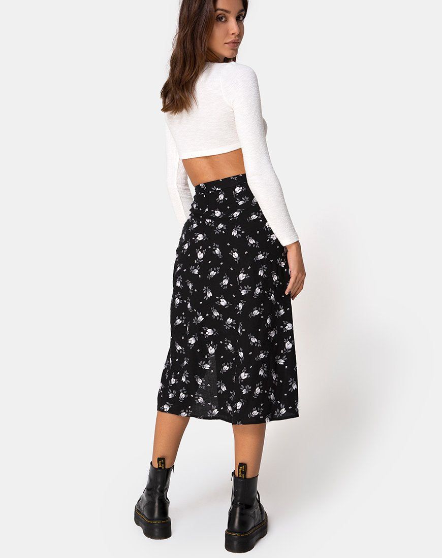 Saika Midi Skirt in Dark Tulip sold by Motel Rocks product image thumbnail 5