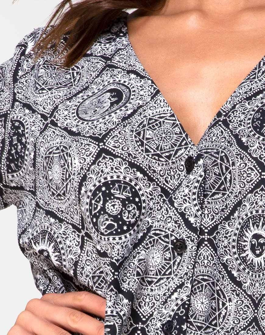 Crosena Dress in Astrology Black sold by Motel Rocks product image thumbnail 5
