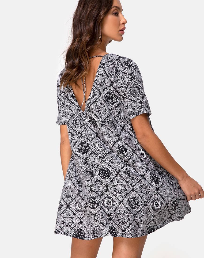 Crosena Dress in Astrology Black sold by Motel Rocks product image thumbnail 2